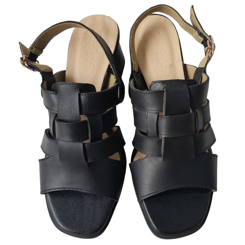 Giày Sandal Cao Gót Nữ Da Bò Thật BIGGBEN Cao 5 Phân HKD775
