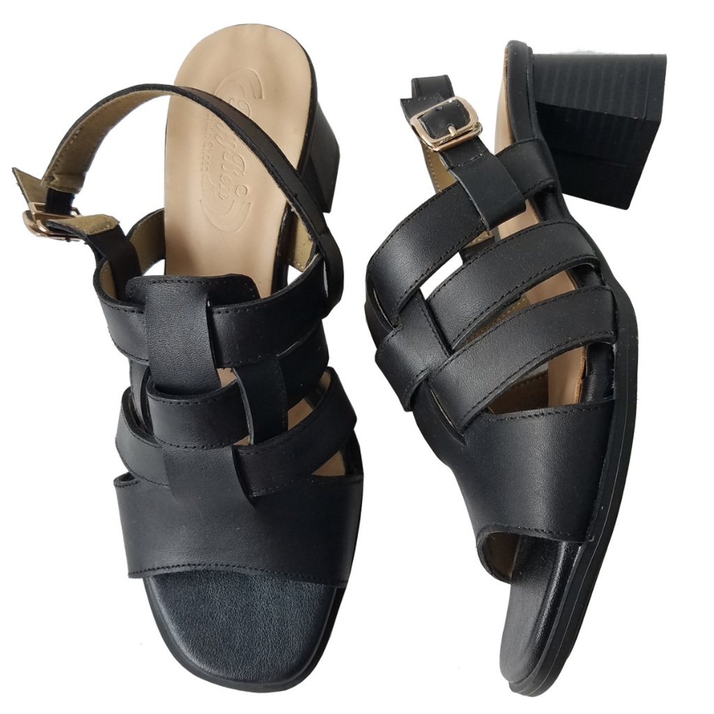 Giày Sandal Cao Gót Nữ Da Bò Thật BIGGBEN Cao 5 Phân HKD775