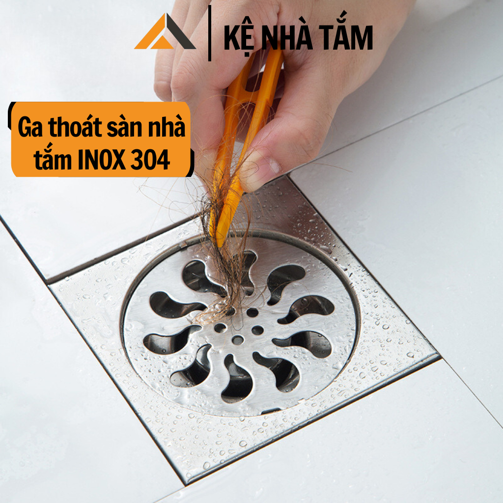 Ga thoát sàn phòng tắm inox 304 ngăn mùi lọc rác chống côn trùng xâm ...