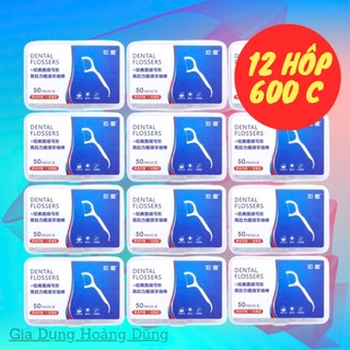 [COMBO 10]TĂM CHỈ NHA KHOA, HỘP 50,  Tăm Chỉ Nha Khoa Tiệt Trùng Vệ Sinh Răng Miệng-MA:TAMCHINHAKHOA908
