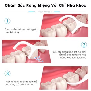 [COMBO 10]TĂM CHỈ NHA KHOA, HỘP 50,  Tăm Chỉ Nha Khoa Tiệt Trùng Vệ Sinh Răng Miệng-MA:TAMCHINHAKHOA908