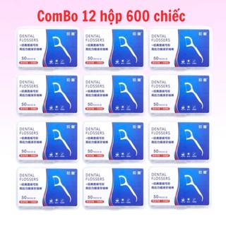 [COMBO 10] TĂM CHỈ NHA KHOA- HỘP 50 Tăm - Tăm Chỉ Nha Khoa Tiệt Trùng Vệ Sinh Răng Miệng: TAM CHI NHA KHOA