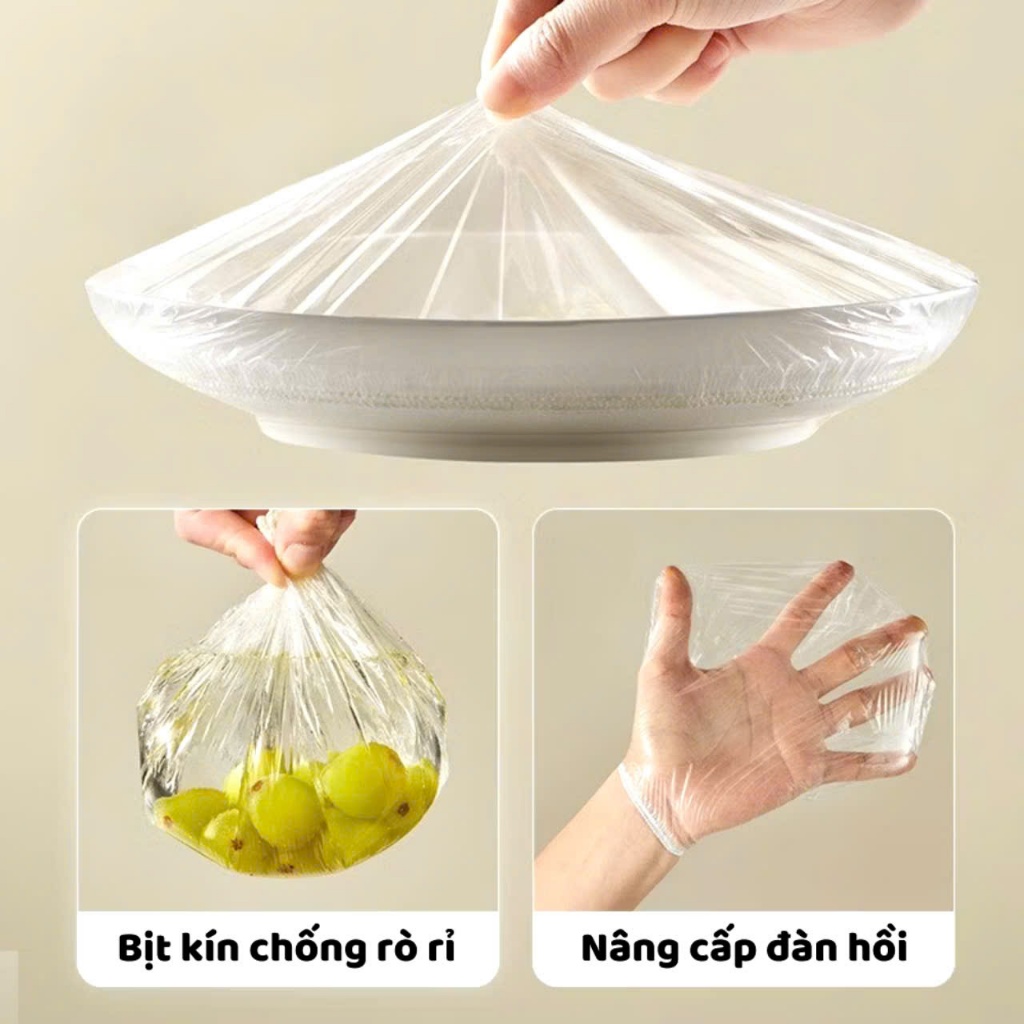 GÓI MÀNG BỌC THỰC PHẨM DẠNG RÚT - Màng bọc thực phẩm thế hệ mới dạng rút tiện lợi 100c , Túi bọc thực phẩm PE siêu dai