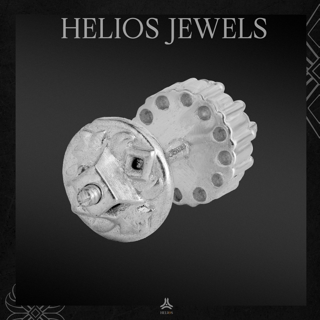 Khuyên tai bạc nam, nữ HeliSilver Mystery - Đá Trắng s925 KTB147 | BigBuy360 - bigbuy360.vn