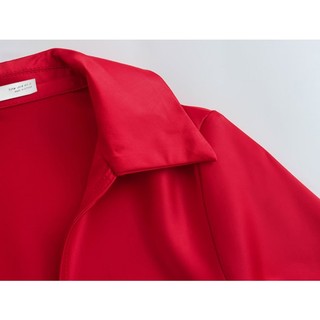 áo sơ mi Zara made in Morocco lụa trơn buộc dây sexy