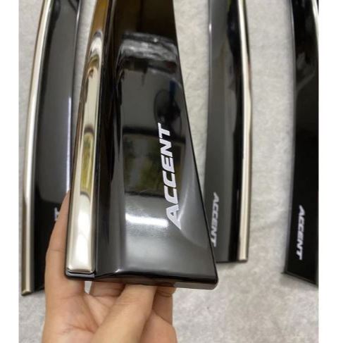 VÈ CHE MƯA CHỈ INOX CAO CẤP XE ACCENT 2018- 2023. 2024, 2025 cao cấp nhất _2CAR