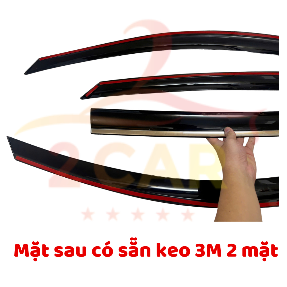 VÈ CHE MƯA CHỈ INOX CAO CẤP XE ACCENT 2018- 2023. 2024, 2025 cao cấp nhất _2CAR