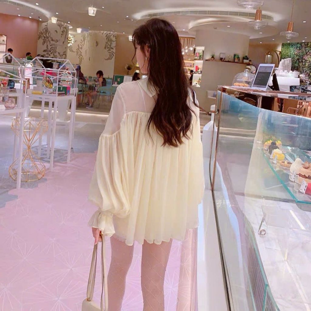 Áo sơ mi nữ tay dài Sicily dáng suông babydoll BBY1001