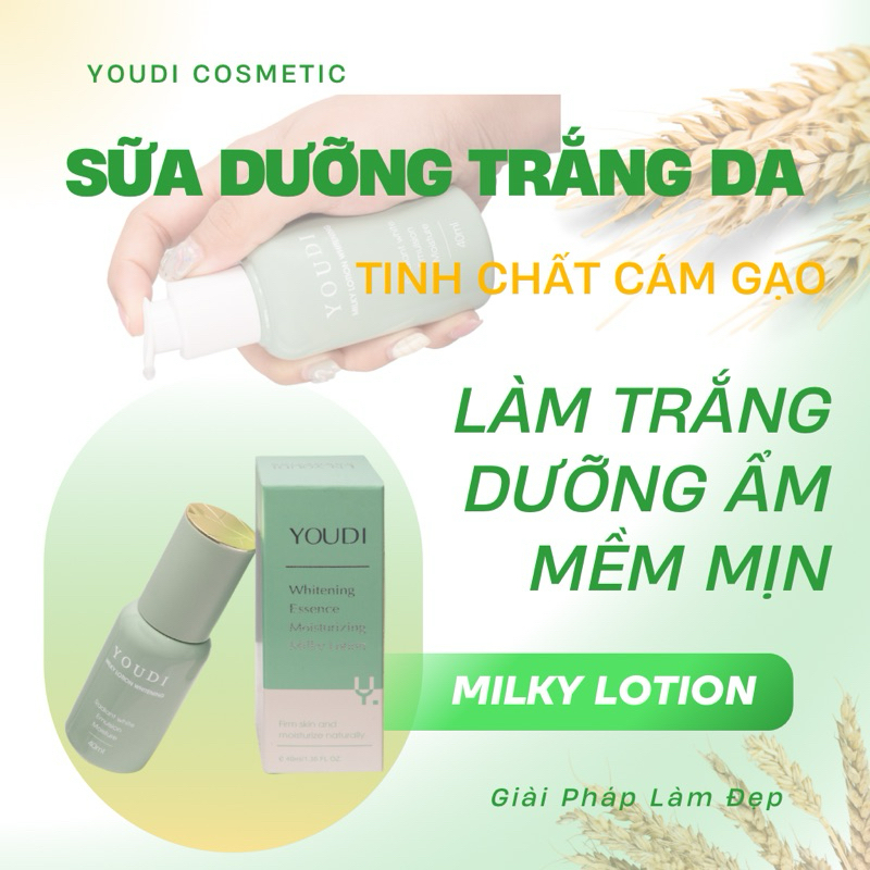 YOUDI Sữa Dưỡng Trắng Da Giữ Ẩm Mềm Mịn , Cải Thiện Độ Đàn Hồi  Cho Da 40ml