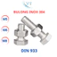 Bulong + Tán Inox 304 M5 M6 M8 - Dài 10mm đến 150mm - Lục Giác Ngoài Không Gỉ, Sáng Bóng, Chịu Lực Tốt