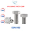 Bulong + Tán Inox 304 M5 M6 M8 - Dài 10mm đến 150mm - Lục Giác Ngoài Không Gỉ, Sáng Bóng, Chịu Lực Tốt