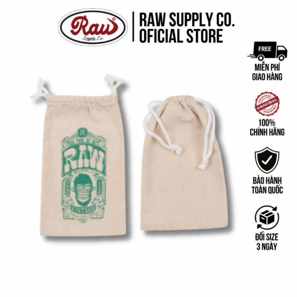 Túi rút Canvas Vải Bố Mộc Không Nhuộm Hóa Chất Raw Supply | Shopee Việt Nam