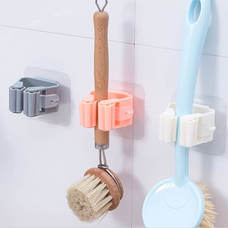 Set 3 Móc Dán Tường Giữ Cây Lau Nhà Treo Chổi Chịu Lực Tốt Không Thấm Nước, Giá Đỡ Treo Cây Lau Nhà Kẹp 1626