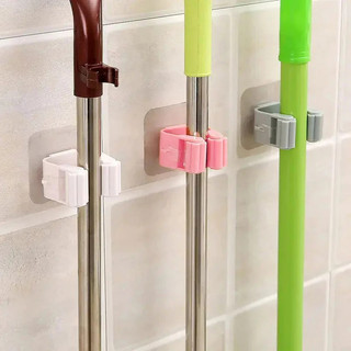 Set 3 Móc Dán Tường Giữ Cây Lau Nhà Treo Chổi Chịu Lực Tốt Không Thấm Nước, Giá Đỡ Treo Cây Lau Nhà Kẹp 1626