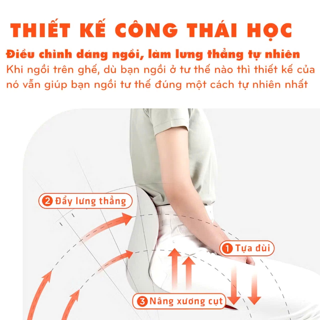 GHẾ CÔNG THÁI HỌC - Ghế Điều Chỉnh Tư Thế Chống Gù Lưng, Ghế Công Thái Học  Chỉnh Dáng Ngồi Đúng Nam Nữ, Trẻ Em