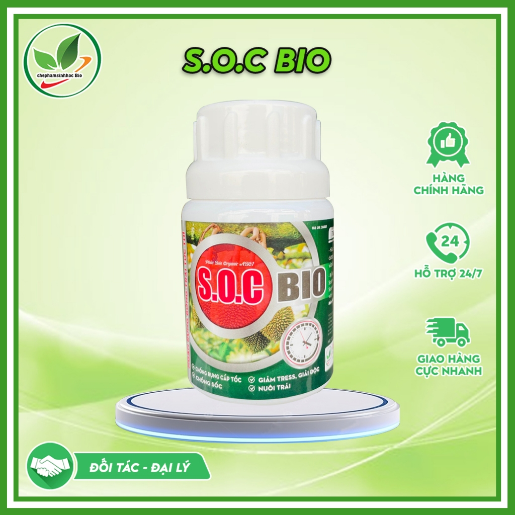 Phân bón S.O.C BIO, Chống rụng cấp tốc, giảm tress, giải độc,... Chai 100ml