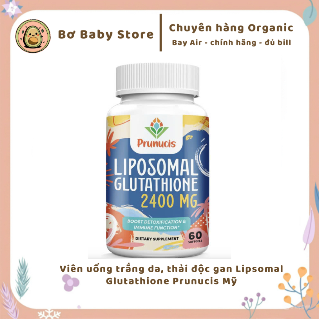 liposomal glutathione prunucis Viên Dưỡng Da Trắng Hồng Prunucis Liposomal Glutathione 2400mg 60 viên main image 0