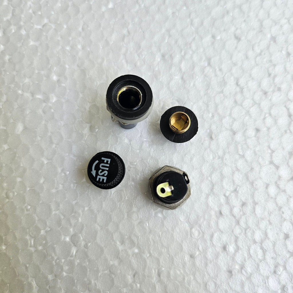 Hộp bảo vệ cầu chì ống Thủy Tinh 6x30mm 5*20mm Cầu Chì sứ núm xoay 10A 5x20mm 6*30mm có chân hàn