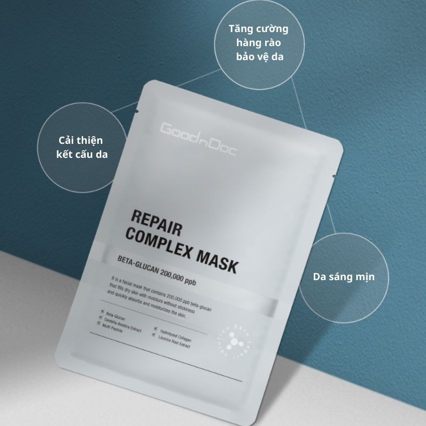 Mặt nạ Goodndoc Repair Complex Mask Phục Hồi Dưỡng ẩm, tái tạo da Cấp Ẩm 25ml
