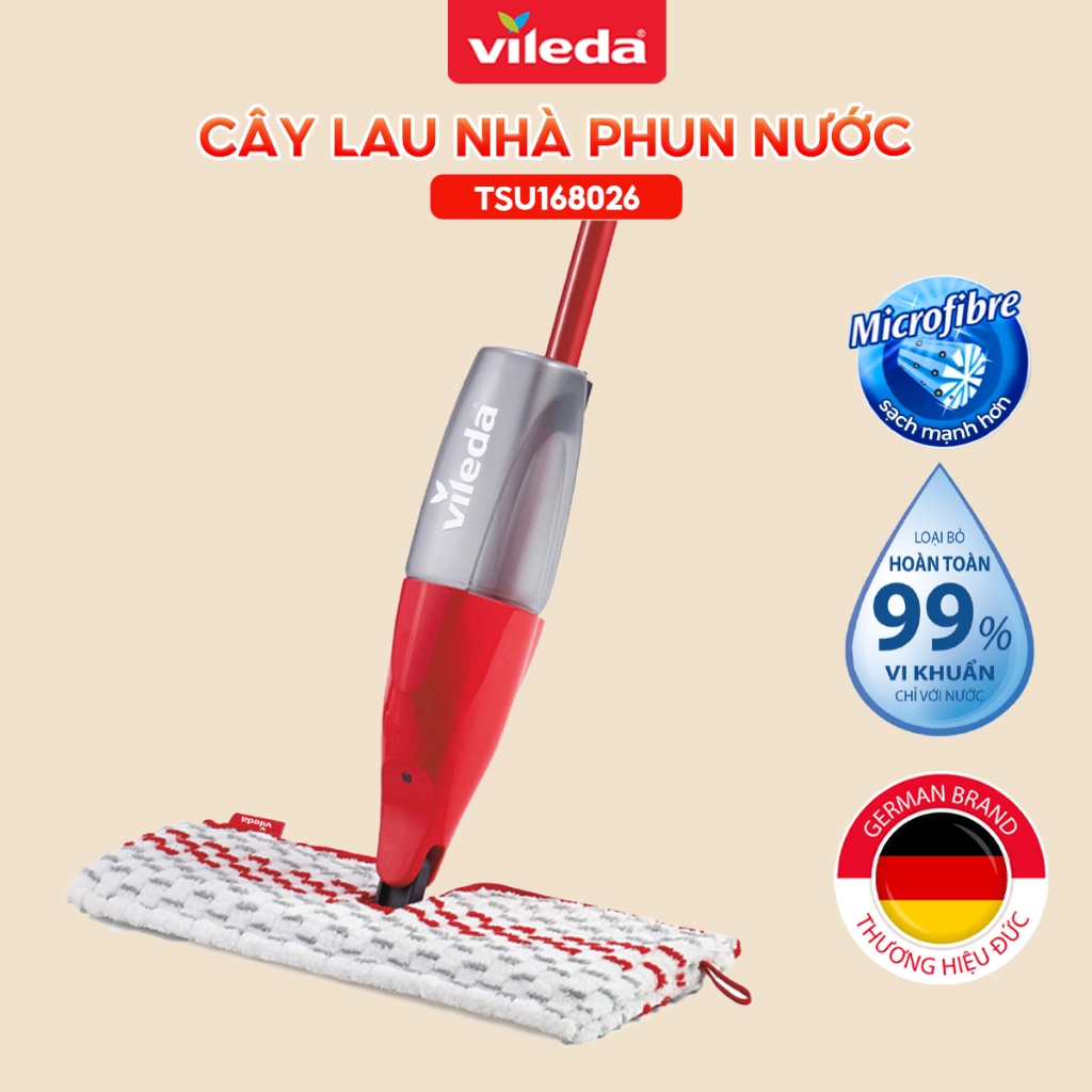 Ảnh Cây lau nhà phun nước Vileda Promist Max tích hợp 2 tính năng, bông lau Powerzone quét sạch vết bẩn 2