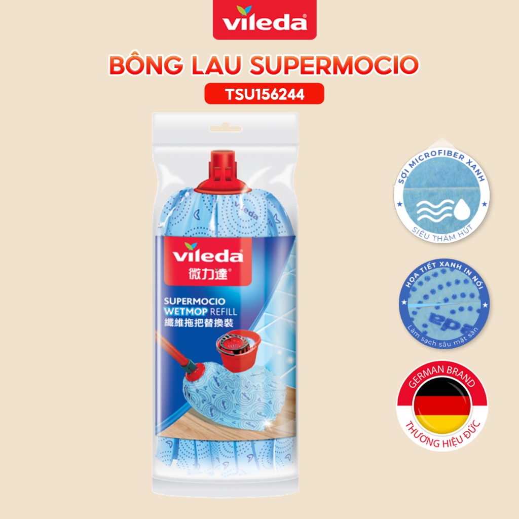 Ảnh Bông lau thay thế cho cây lau nhà VILEDA Wetmop - chính hãng Vileda 2