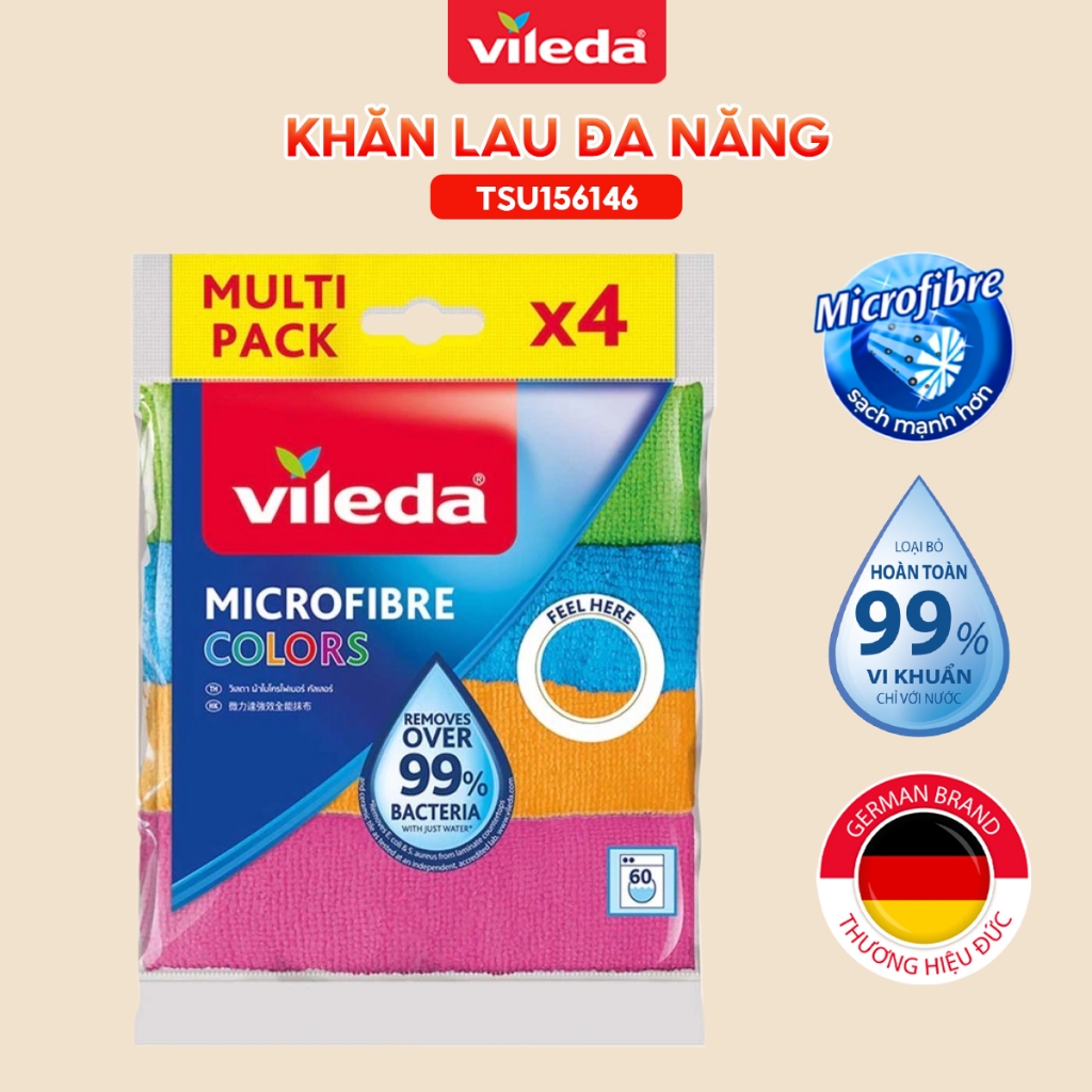 Ảnh Khăn lau đa năng VILEDA set 4 chiếc một gói 2