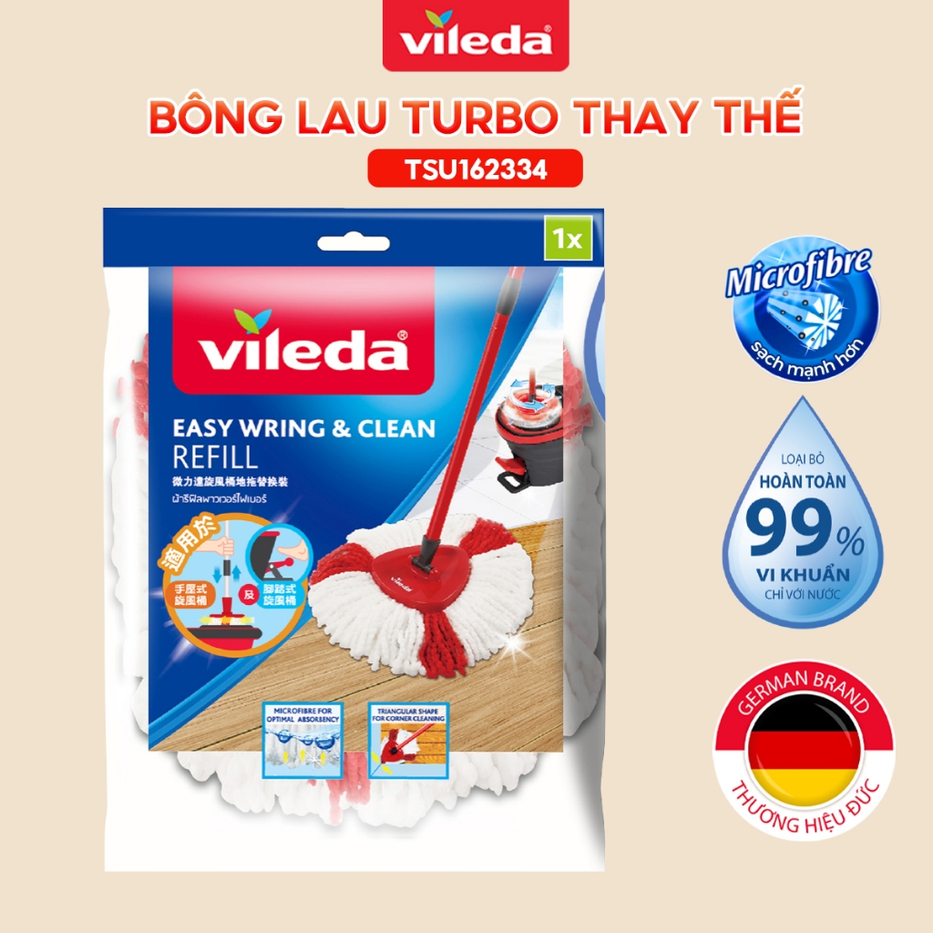 Ảnh Bông lau thay thế cây lau nhà VILEDA Turbo Easy Wring&Clean 2