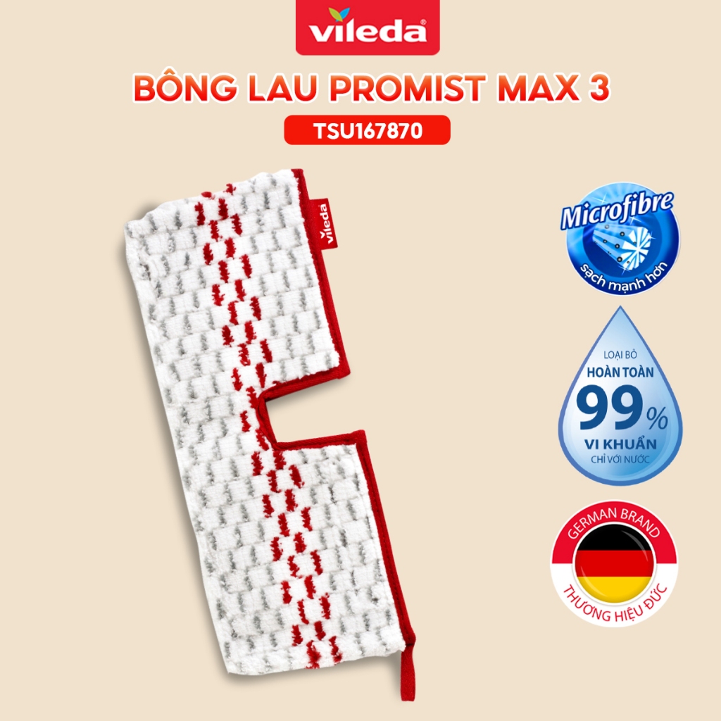 Ảnh Bông lau thay thế chổi lau nhà VILEDA Promist Max 3 Spray vải dệt poly cotton 2