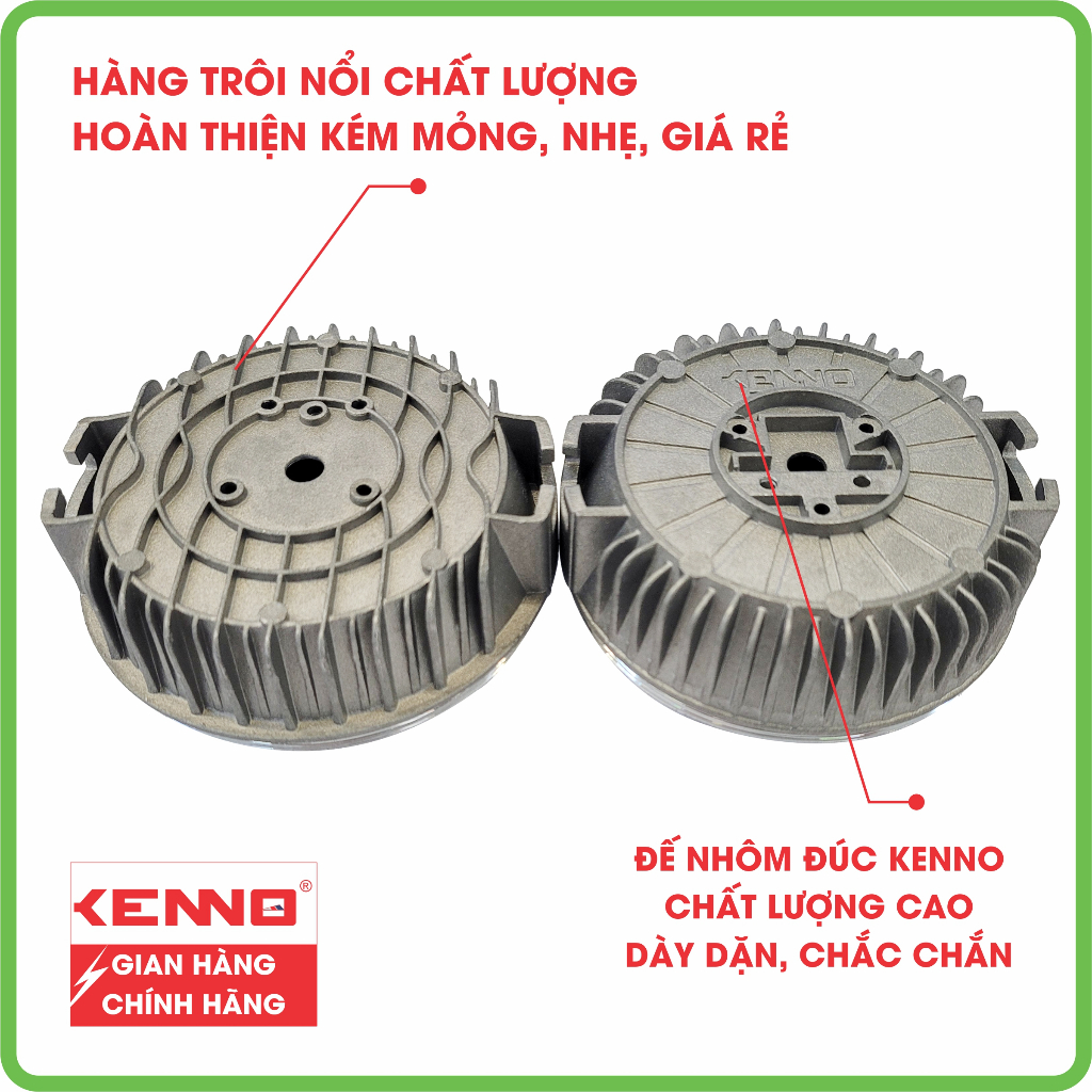Đèn Âm Trần Chống Sét Vành Trắng Cong KENNO ACVT 7W, 9W, 12W Phi 90 Siêu Sáng, Tiết Kiệm Điện
