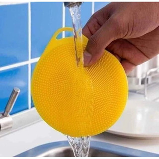 Miếng Rửa Bát Silicon Thực Phẩm An Toàn Cho Bé, Cọ Rửa Bình Sữa, Bát Ăn Dặm Kháng Khuẩn Chịu Nhiệt