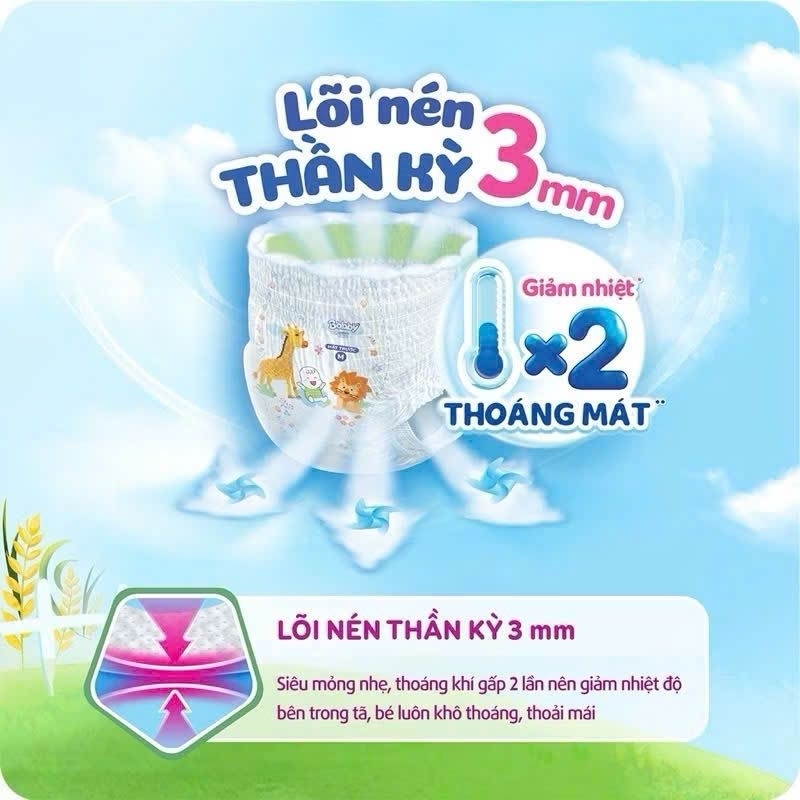 [Tặng 1 gói ban đêm organic sleepwill ]Combo 3 gói tã quần Bobby Ultra siêu tiết kiệm M96, L88, XL76, XXL70