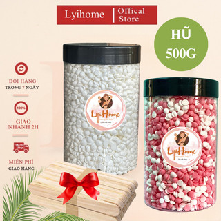 [TẶNG QUE] Hũ 500g sáp dừa cao cấp wax lông nóng lyihome, sáp dẻo thơm bám lông tốt