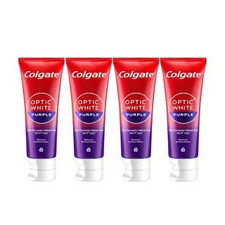 [Livestream x Colgate] Bộ 4 Kem Đánh Răng Colgate trắng răng Optic White Purple 100g trung hòa ố vàng tức thì