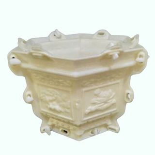 Khuôn đúc chậu lục giác 25 hoa văn Sen Trúc, chất liệu nhựa ABS
