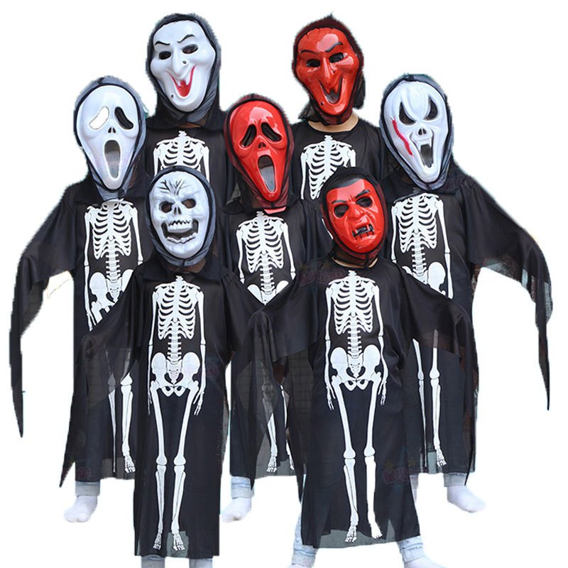 Áo ma in hình khung xương hóa trang Halloween