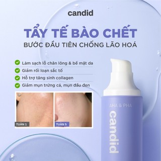 Gel Tẩy Tế Bào Chết Giúp Da Sạch, Mịn Màng Candid AHA & PHA Gel Exfoliant 100ml