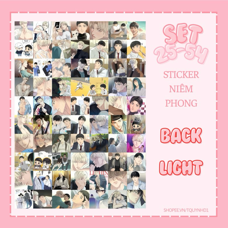 [ Sticker ] Set 25-54 Miếng Sticker Nhãn Dán Niêm Phong BackLight - Đèn ...