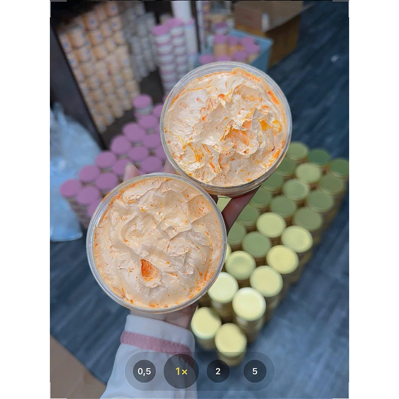 500g Kem body cốt dẽo trắng nhanh khử thâm ủ trắng nhanh,kem từ phôi mặt thái,kem body tẩy mạnh cho da ngâm đen chai lì