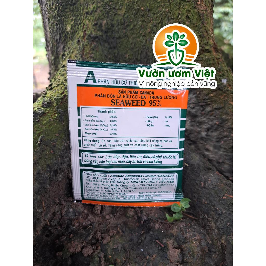 Phân bón lá SEAWEED rong biển Canada, cung cấp chất hữu cơ tự nhiên nhập khẩu cho cây trồng - 10gr