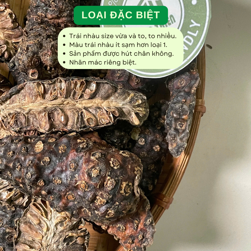 500g, 1kg Trái Nhàu Khô Loại 1 Đức Thiện (Khô, Sạch, Thơm) - Đào Thải Độc Tố, Đau Lưng, Xương Khớp