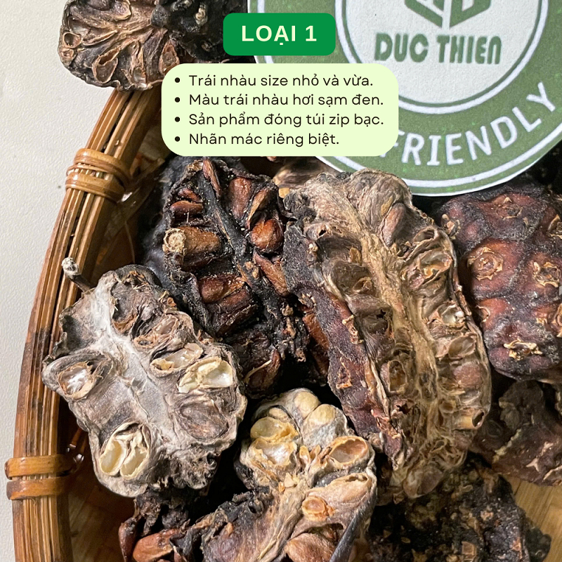 500g, 1kg Trái Nhàu Khô Loại 1 Đức Thiện (Khô, Sạch, Thơm) - Đào Thải Độc Tố, Đau Lưng, Xương Khớp