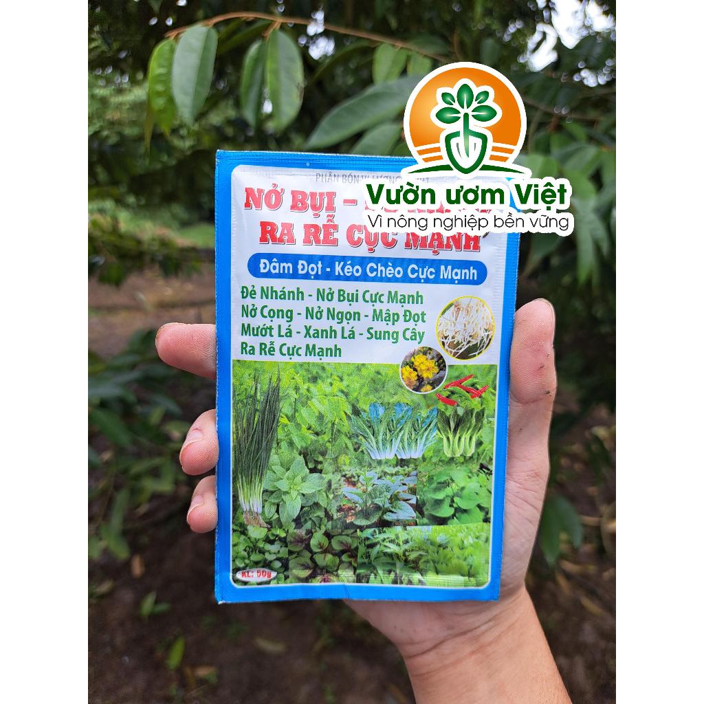 Phân bón lá SIÊU NỞ BỤI ĐẺ NHÁNH chuyên cho rau màu, tăng sinh trưởng và năng suất tối đa - 50gr