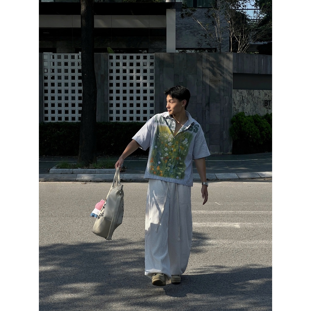 Ảnh HADES Loveless Striped Shirts - HADES Brand Chính hãng Áo Sơmi tay ngắn unisex 4