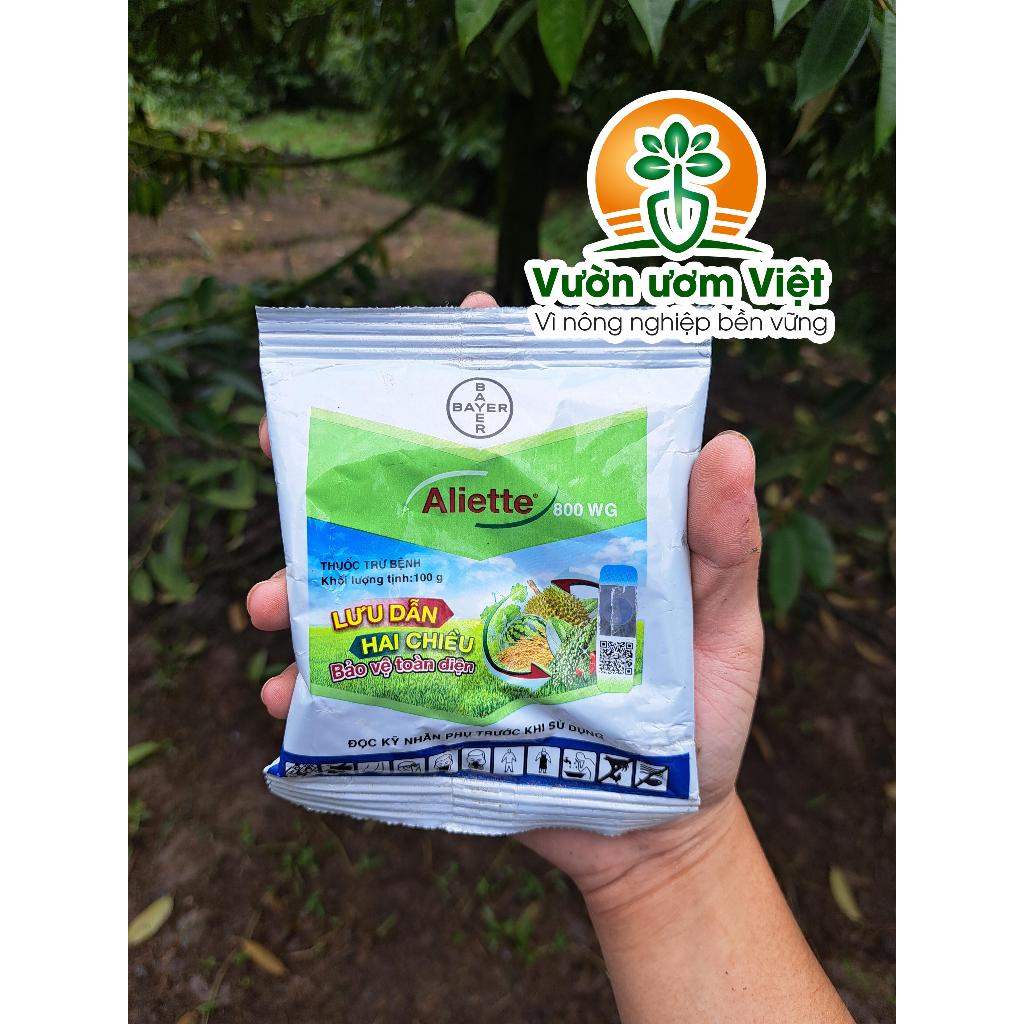 Thuốc trừ bệnh Aliette 800WP chính hãng Bayer trị đen thân, thối rễ, sương mai, phấn trắng - 100gr