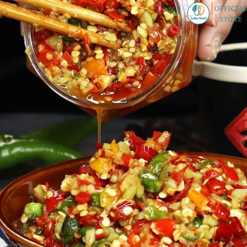 Ớt Chưng Hồ Nam 280g - Kết Tinh 3 Loại Ớt & 9 Gia Vị Thơm Cay Đậm Đà Đồ Ăn Vặt Nội Địa Trung Cao Cấp