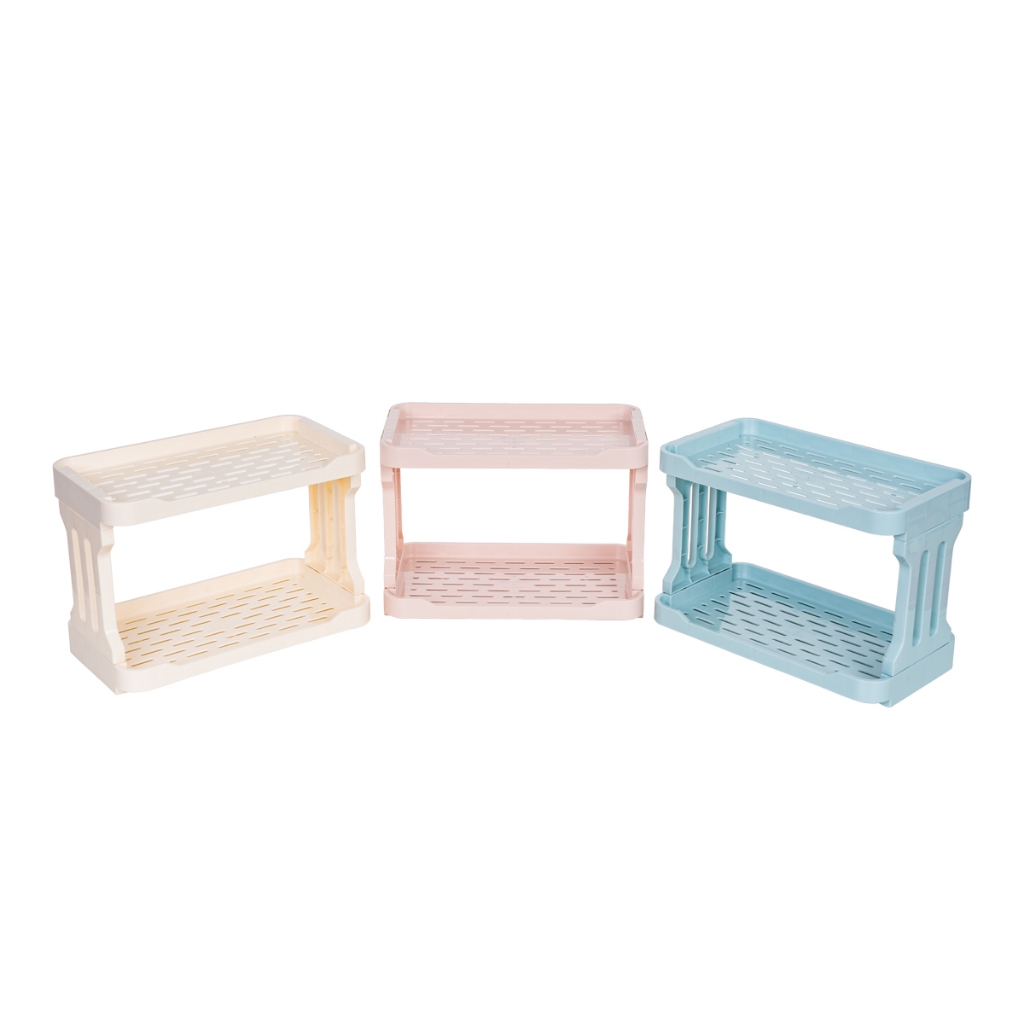 Kệ Chữ Nhật Mini 2 Tầng, Kệ Đựng Gia Vị Nhà Bếp, Đồ Dùng Nhà Tắm Chính Hãng Việt Nhật (mã 5590-2)
