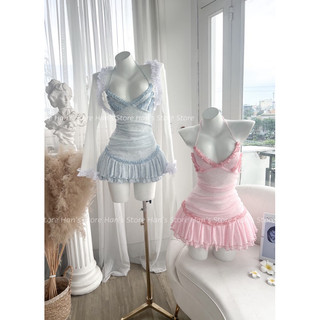 [HAN’S STORE ]  VÁY LEN BÈO DÁNG SEXY TẶNG KÈM ÁO KHOÁT SL CÓ HẠN(ẢNH THẬT)