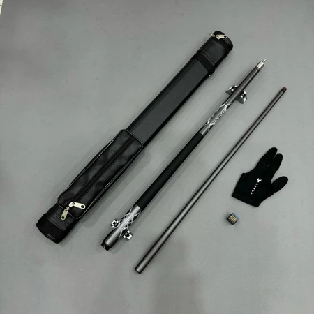 Cơ Bida Lỗ/Líp Ruby Xám Phủ Carbon Cao Cấp - Cơ Bida Đầu Cơ 13mm 11.5mmn
