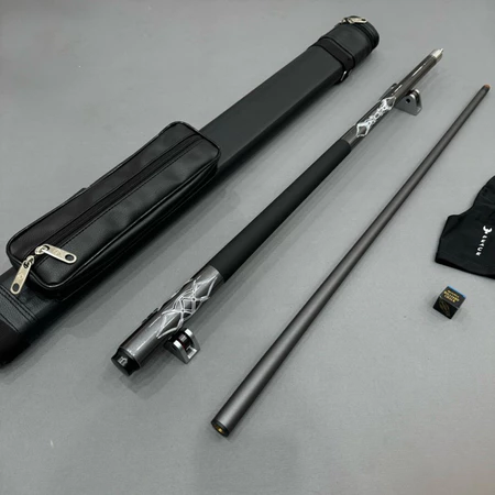 Cơ Bida Lỗ/Líp Ruby Xám Phủ Carbon Cao Cấp - Cơ Bida Đầu Cơ 13mm 11.5mmn