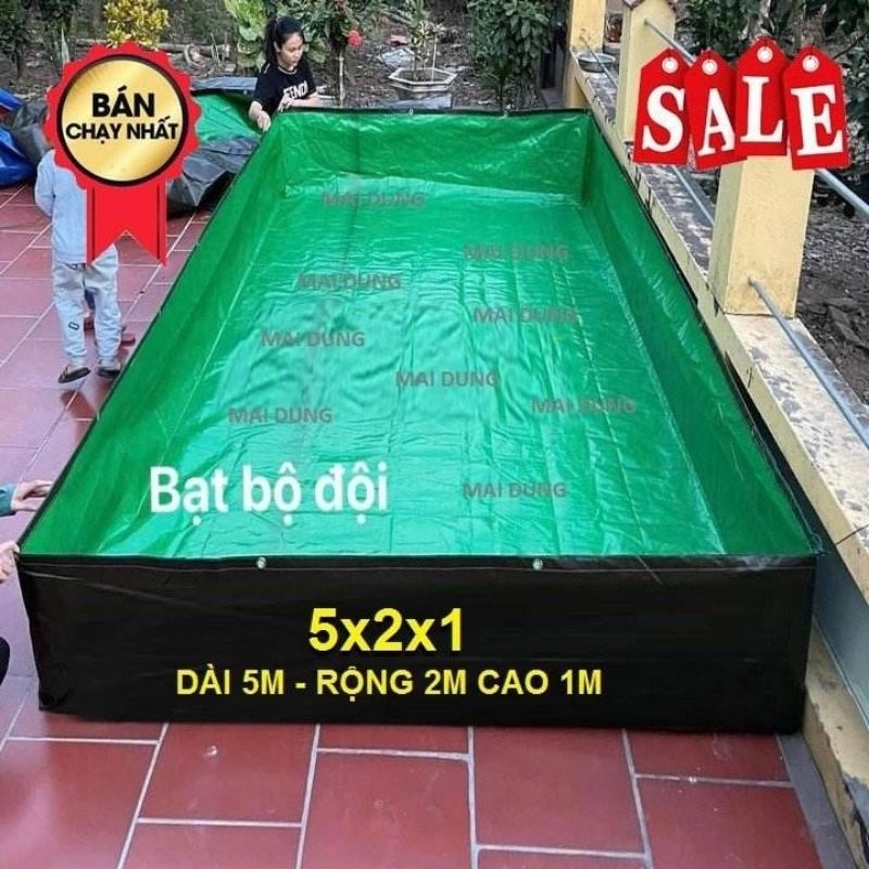 Bể bạt nuôi ốc ếch và cá lươn loại HDPE và VPC xanh bộ đội